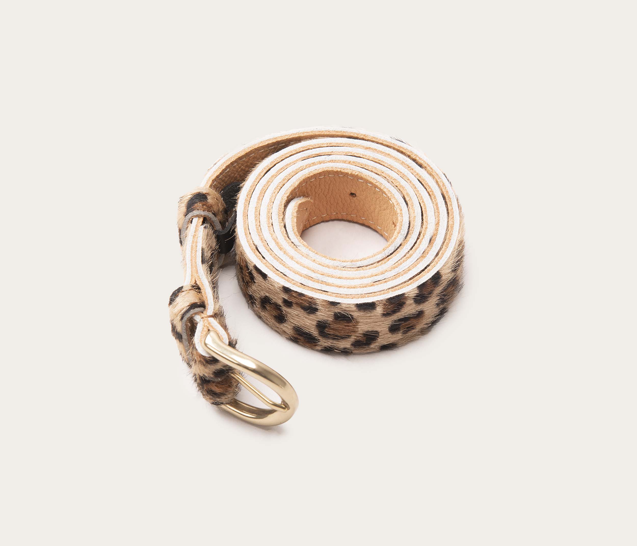 Ceinture 25mm imprimé poils léopard