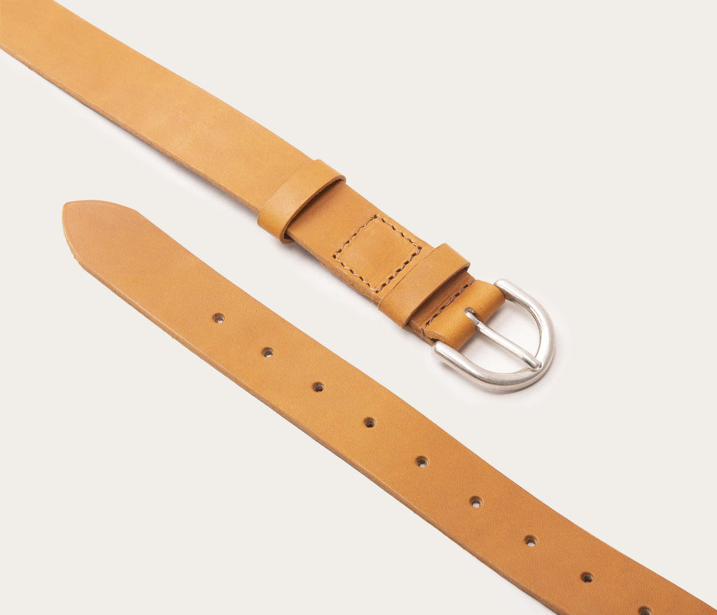 Ceinture 25mm naturel boucle argent