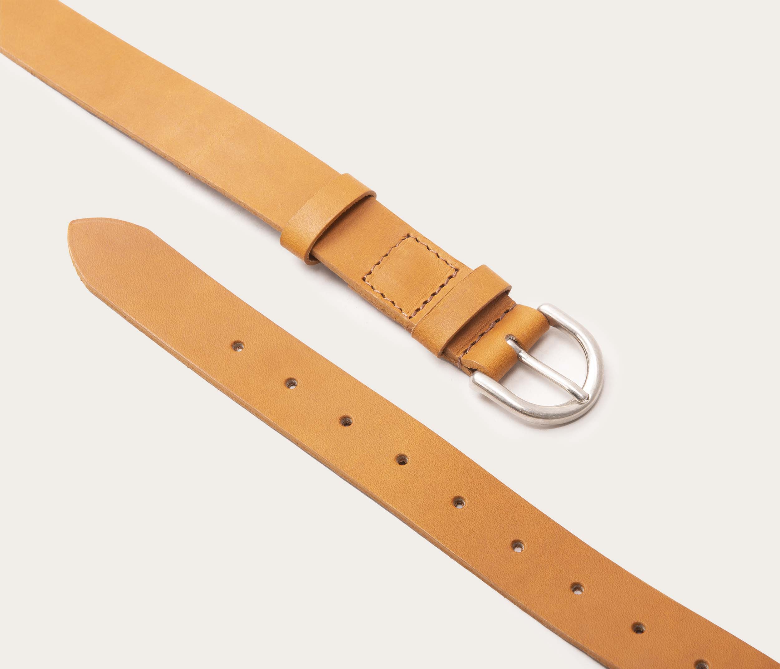 Ceinture 25mm naturel boucle argent
