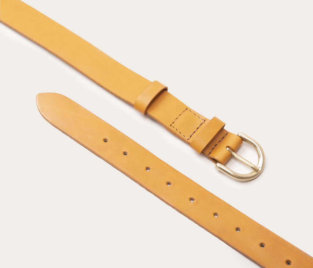Ceinture 25mm naturel boucle or