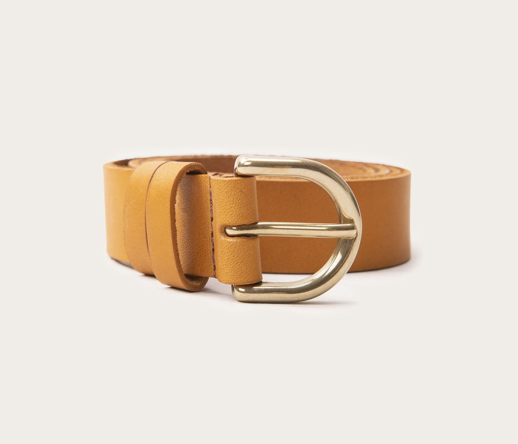 Ceinture 25mm naturel boucle or
