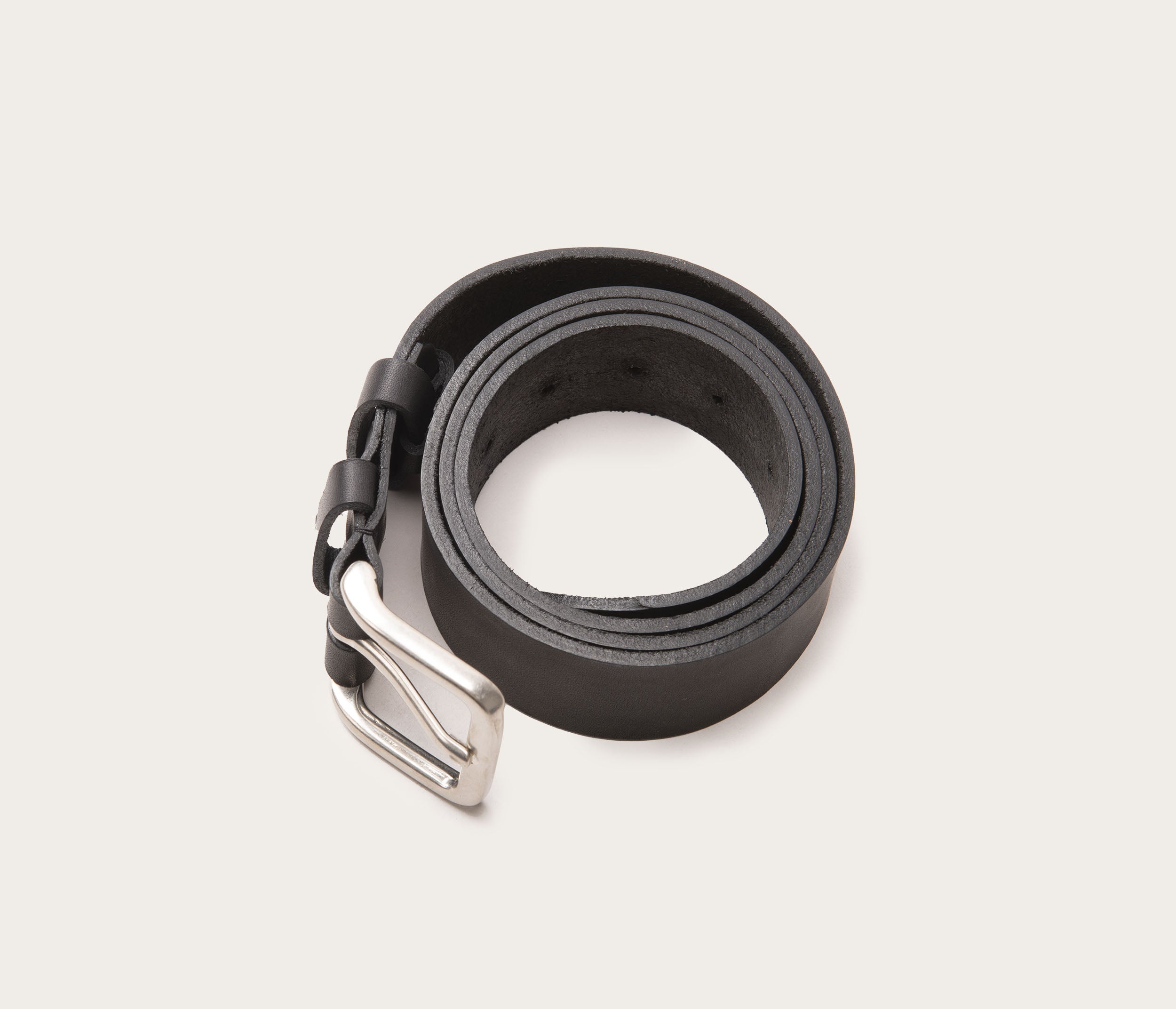 Ceinture 35mm noir boucle argent