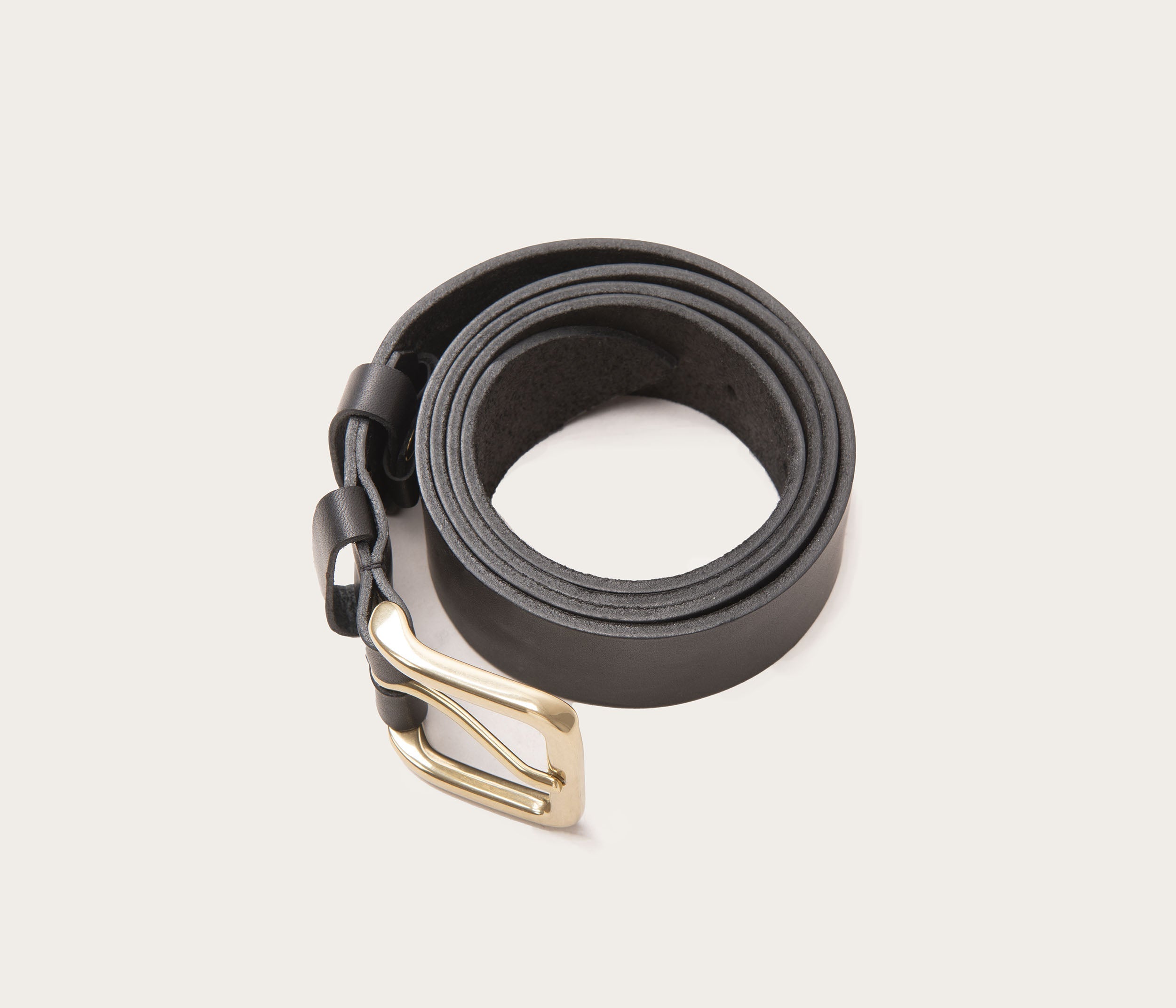 Ceinture 35mm noir boucle or