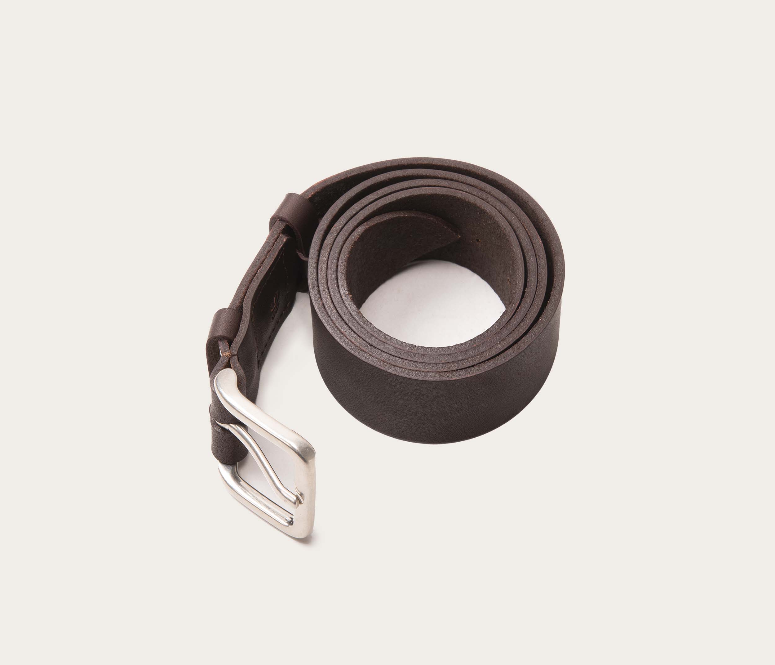 Ceinture 35mm café boucle argent