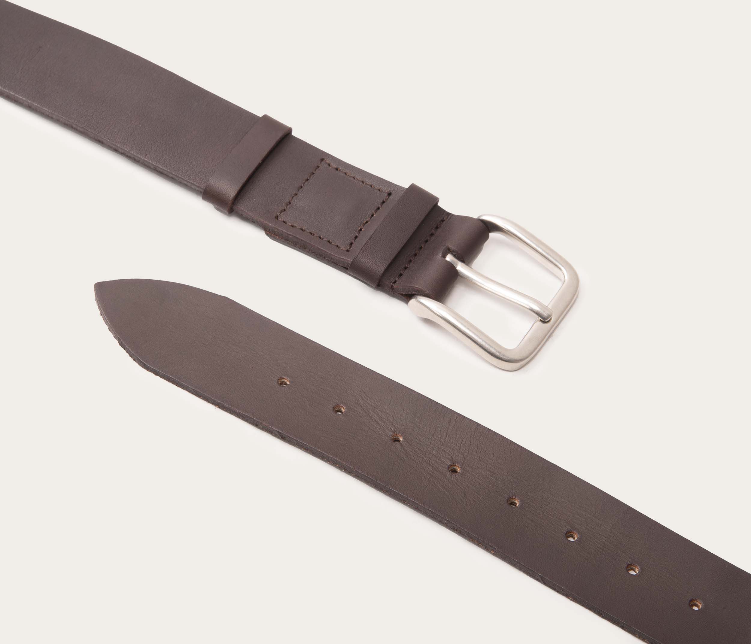 Ceinture 35mm café boucle argent