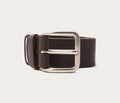 Ceinture 35mm café boucle argent