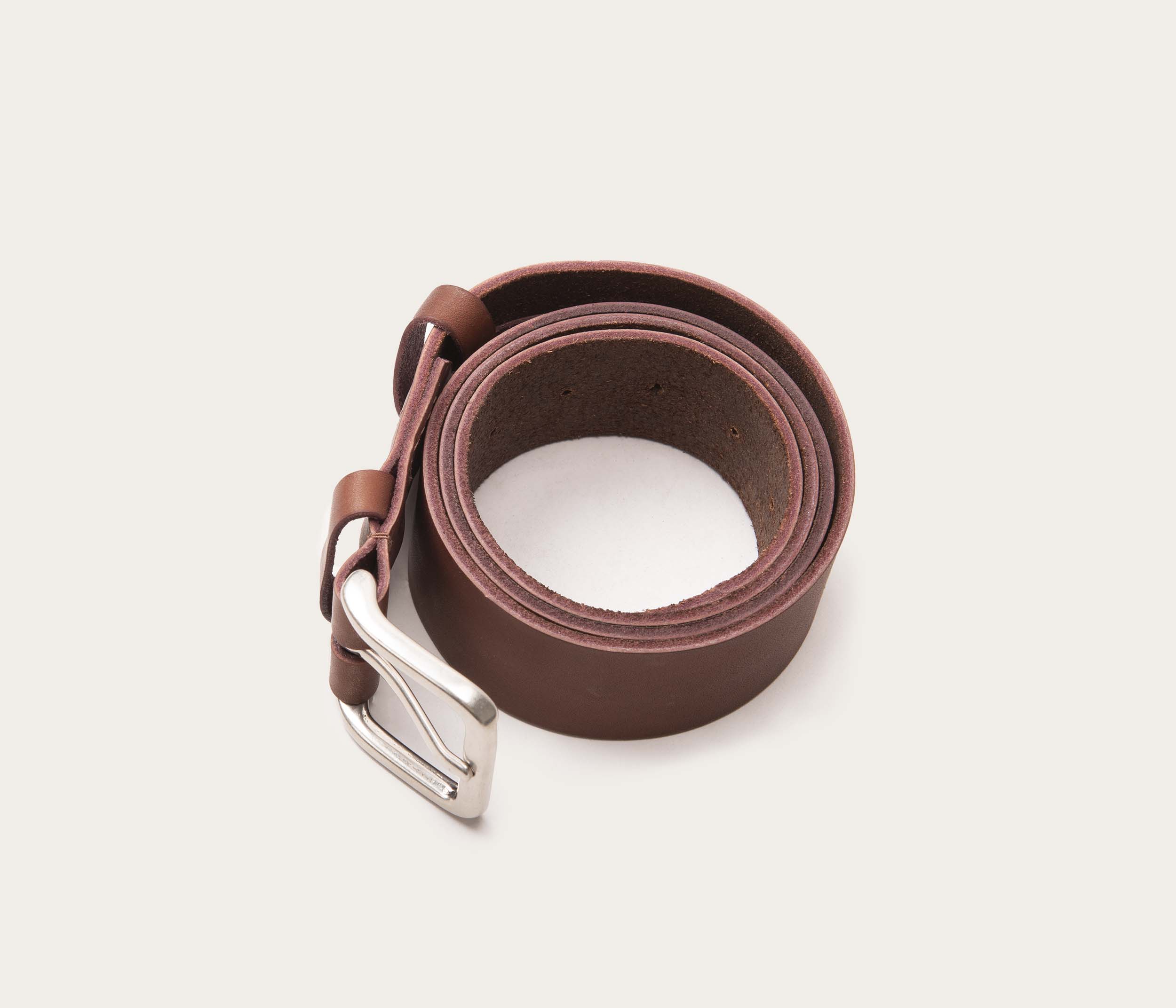 Ceinture 35mm marron boucle argent
