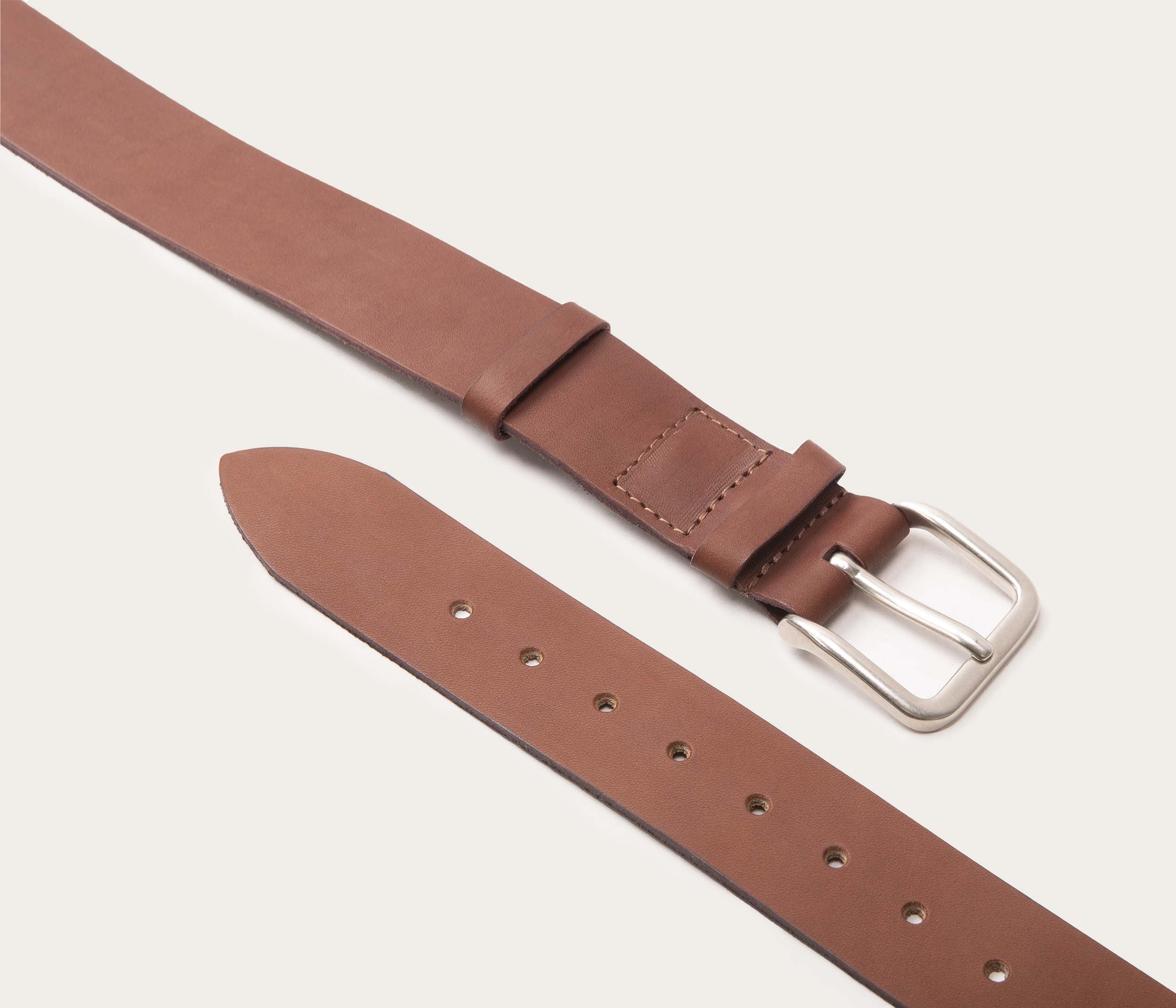 Ceinture 35mm marron boucle argent