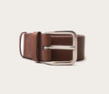 Ceinture 35mm marron boucle argent