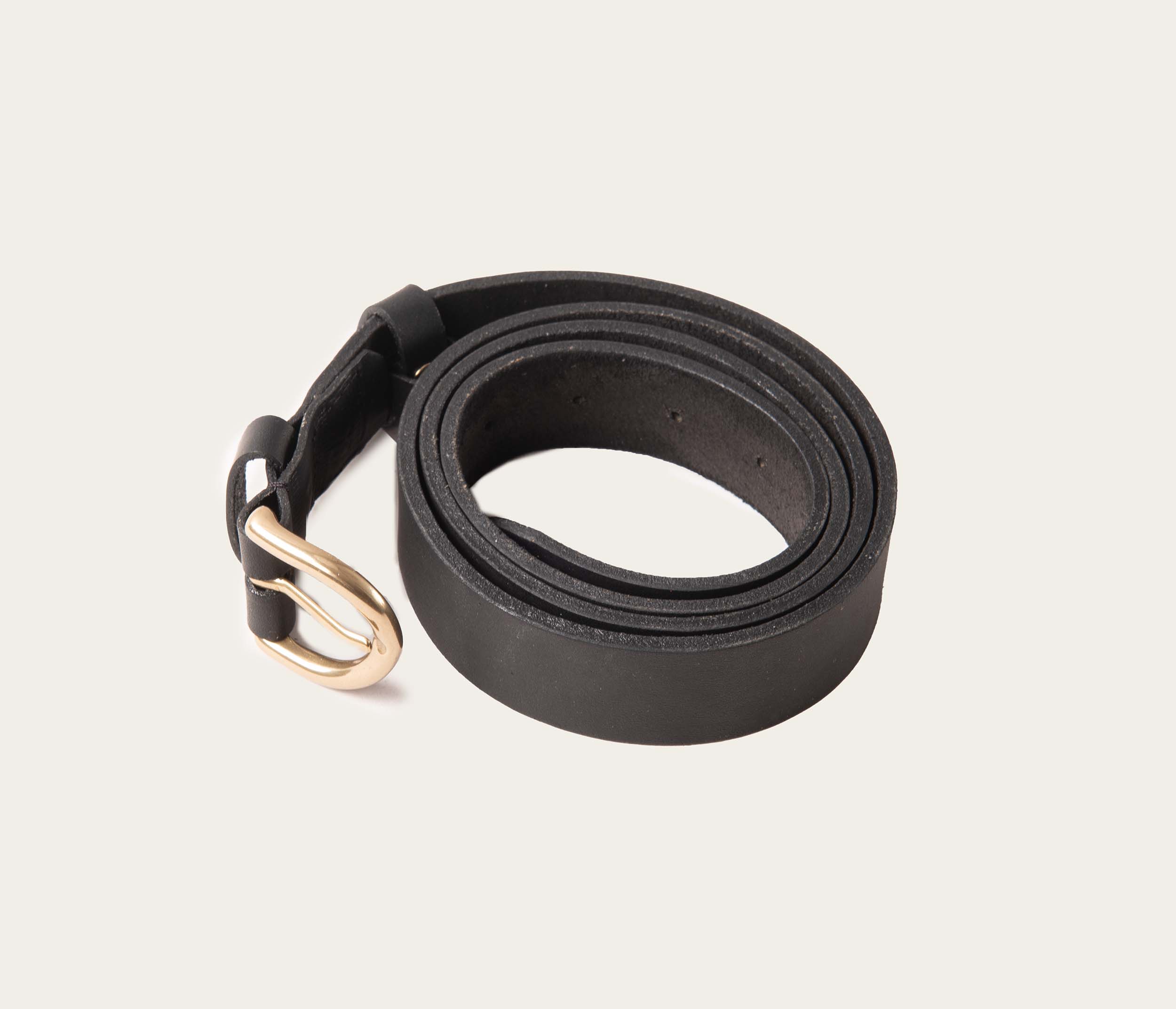 Ceinture 25mm noir boucle or