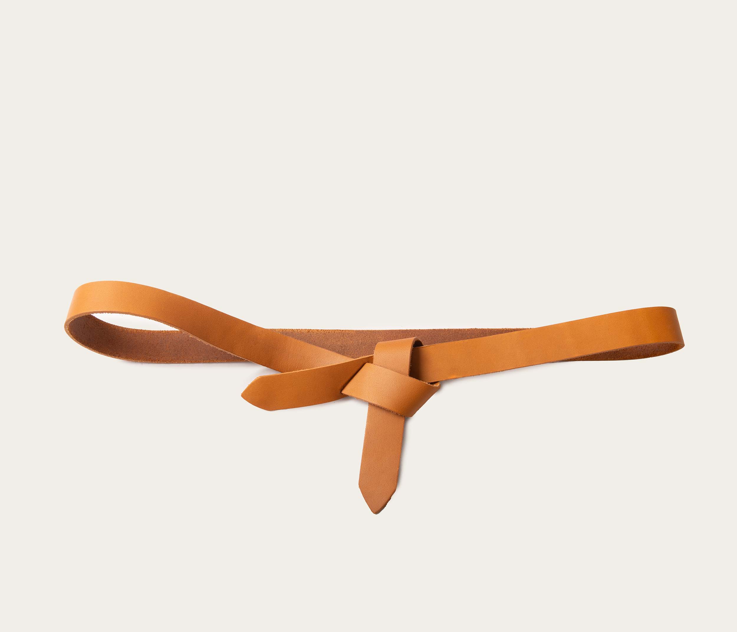 Ceinture nouée en cuir naturel