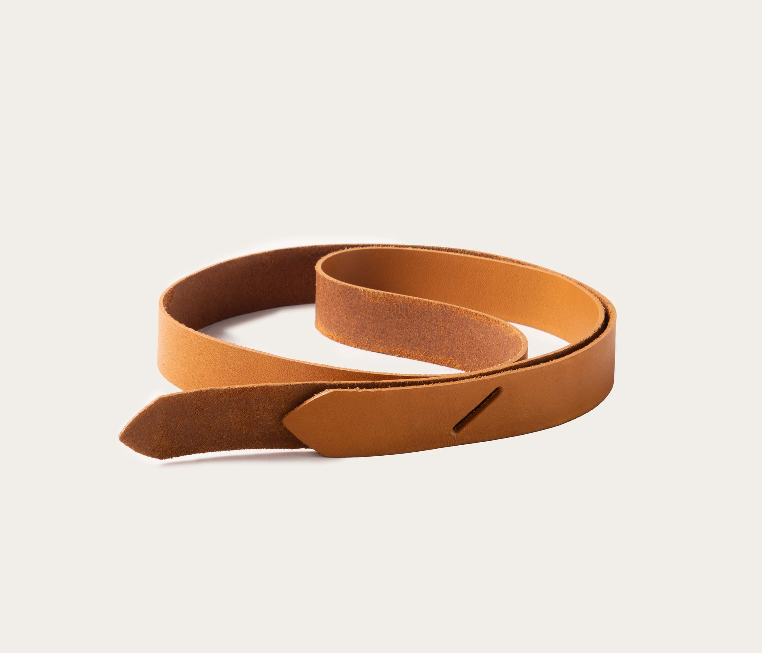 Ceinture nouée en cuir naturel