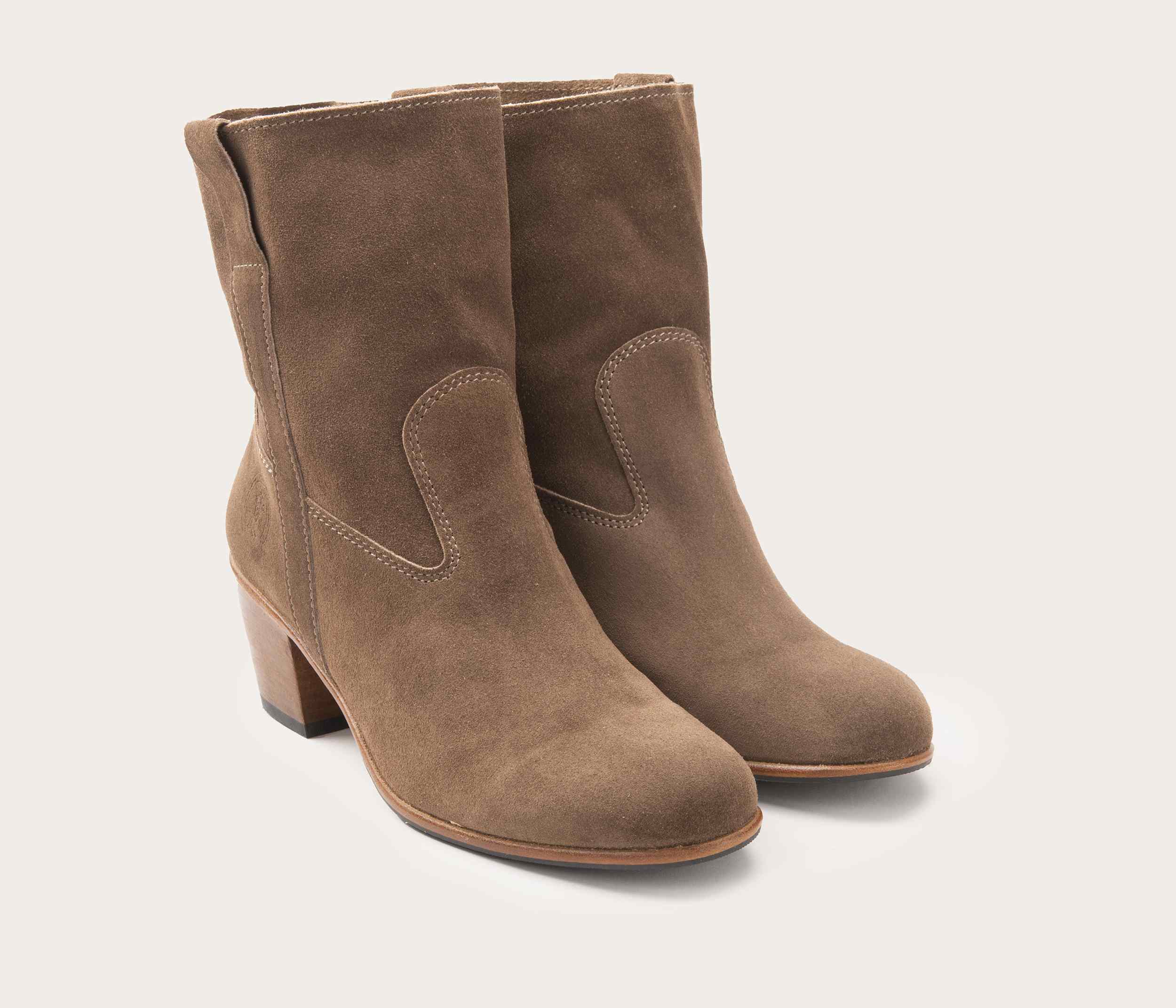 Céleste Bottine Velours Taupe - Prix Doux
