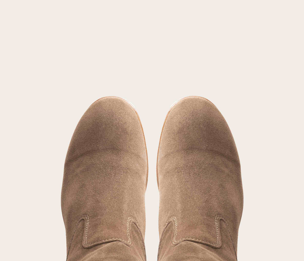 Céleste Bottine Velours Taupe - Prix Doux