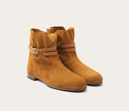 Chelby Bottine Velours Ecureuil - Prix Doux