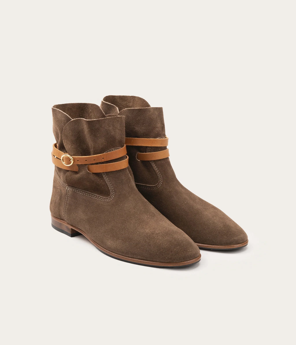 Chelby Bottine Velours Taupe