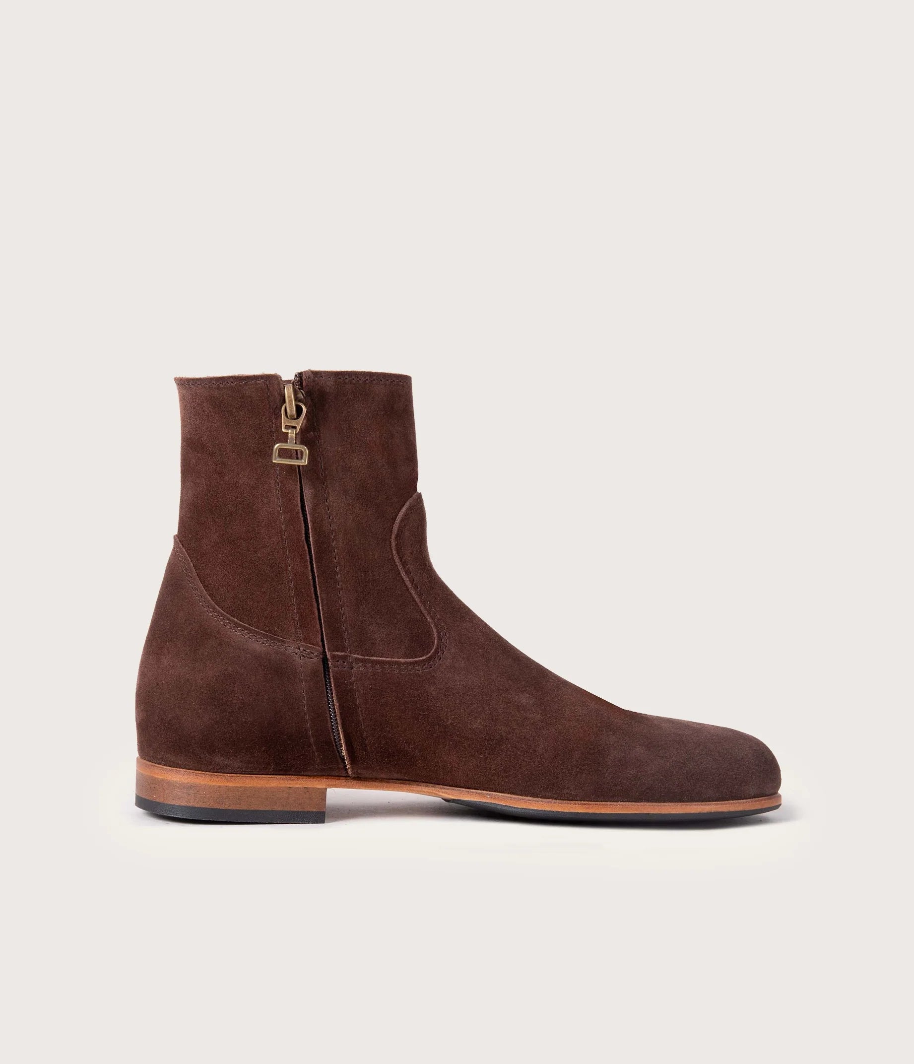 Elie Bottine velours Chocolat
