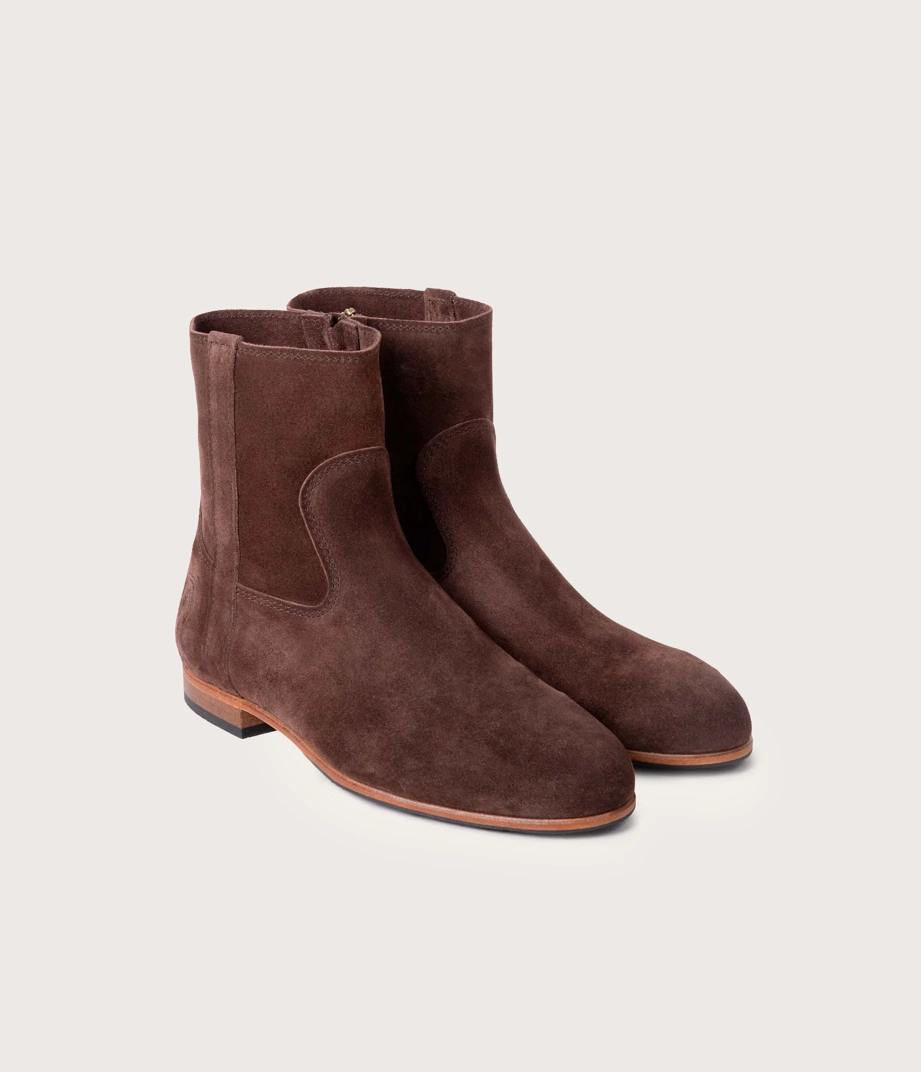 Elie Bottine velours Chocolat