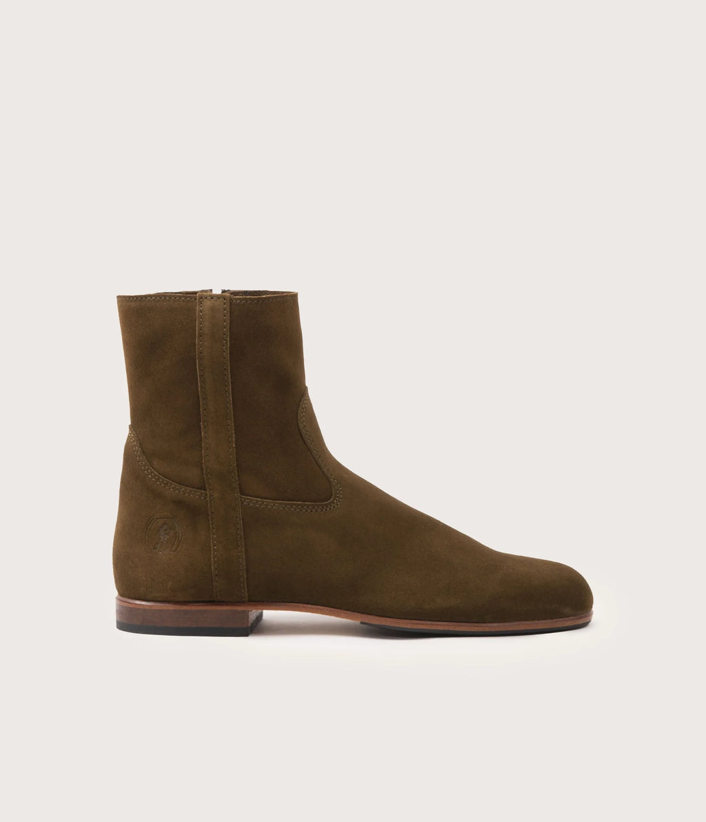 Elie Bottine velours Olive
