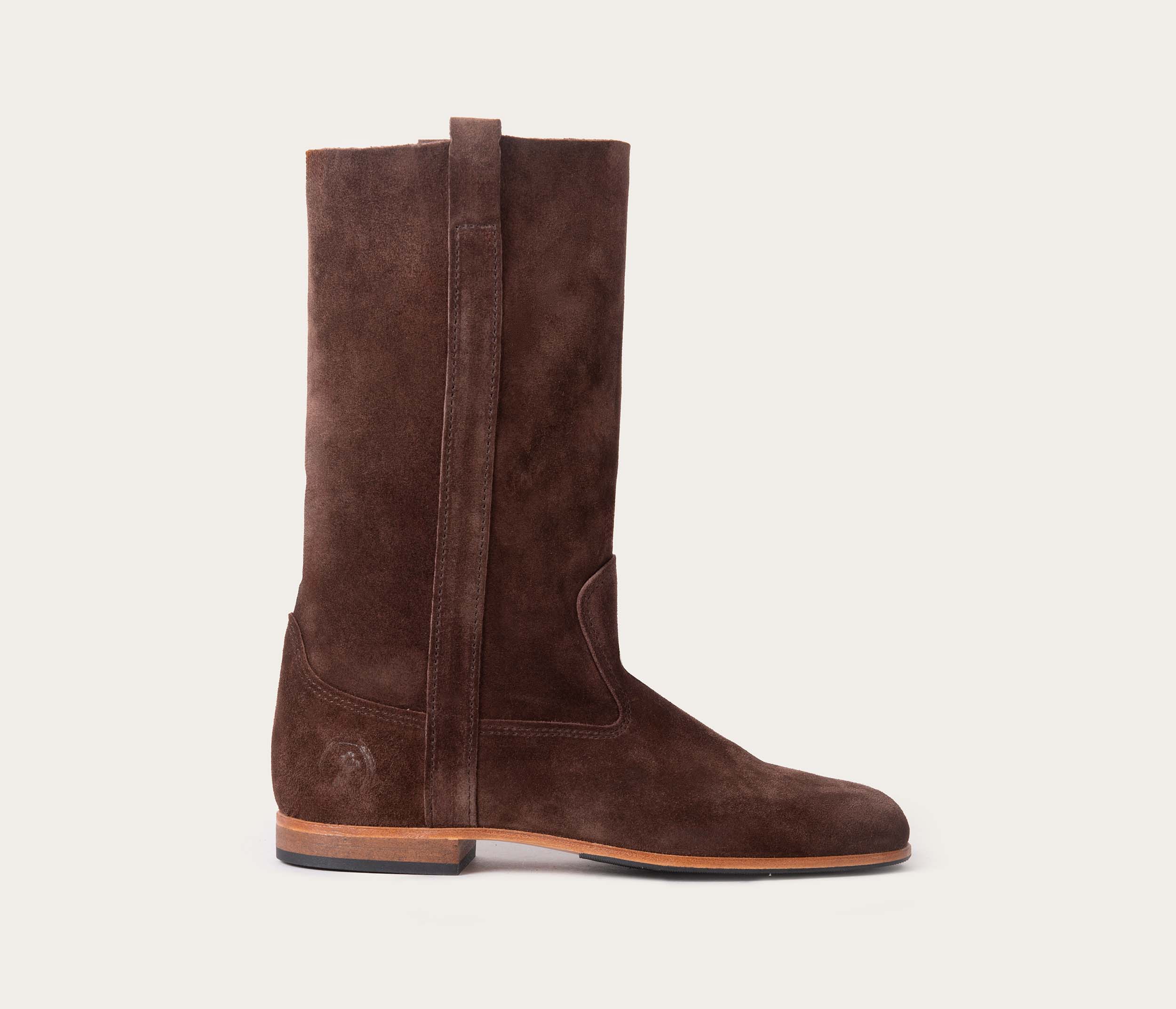 Ella Botte Velours Chocolat