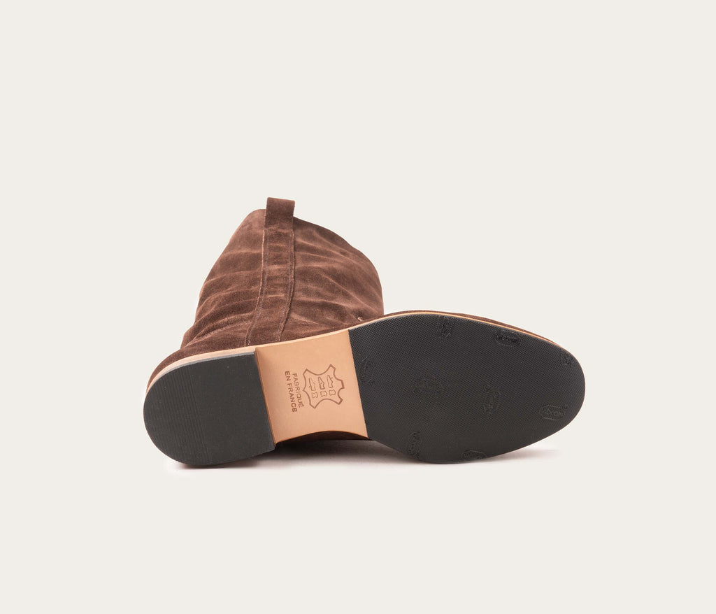 Ella Botte Velours Chocolat