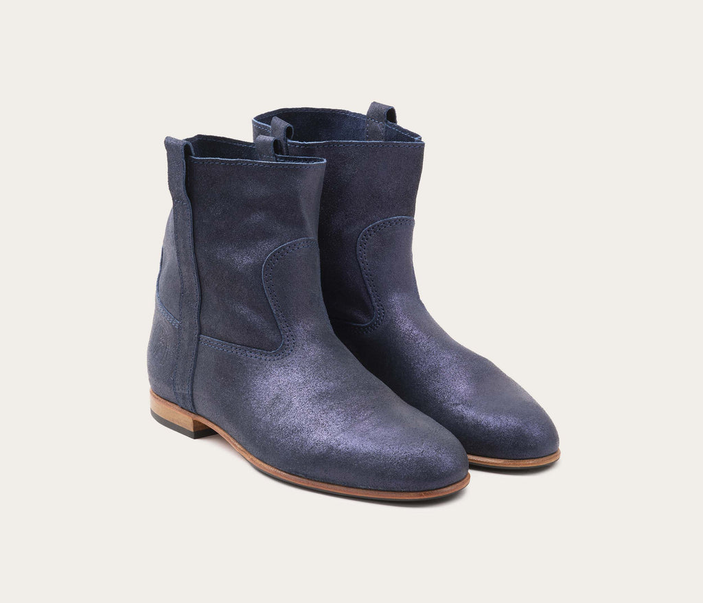 Elsa Bottine Bleu pailleté - Prix Doux
