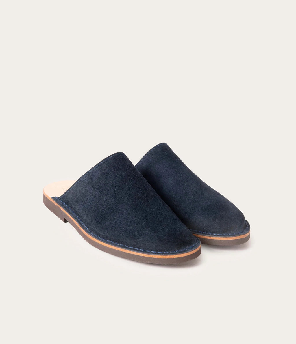 Estérel Mule Homme Velours Bleu