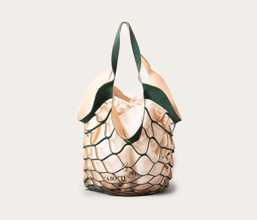 Sac Filet Velours Vert Forêt  - Prix Doux