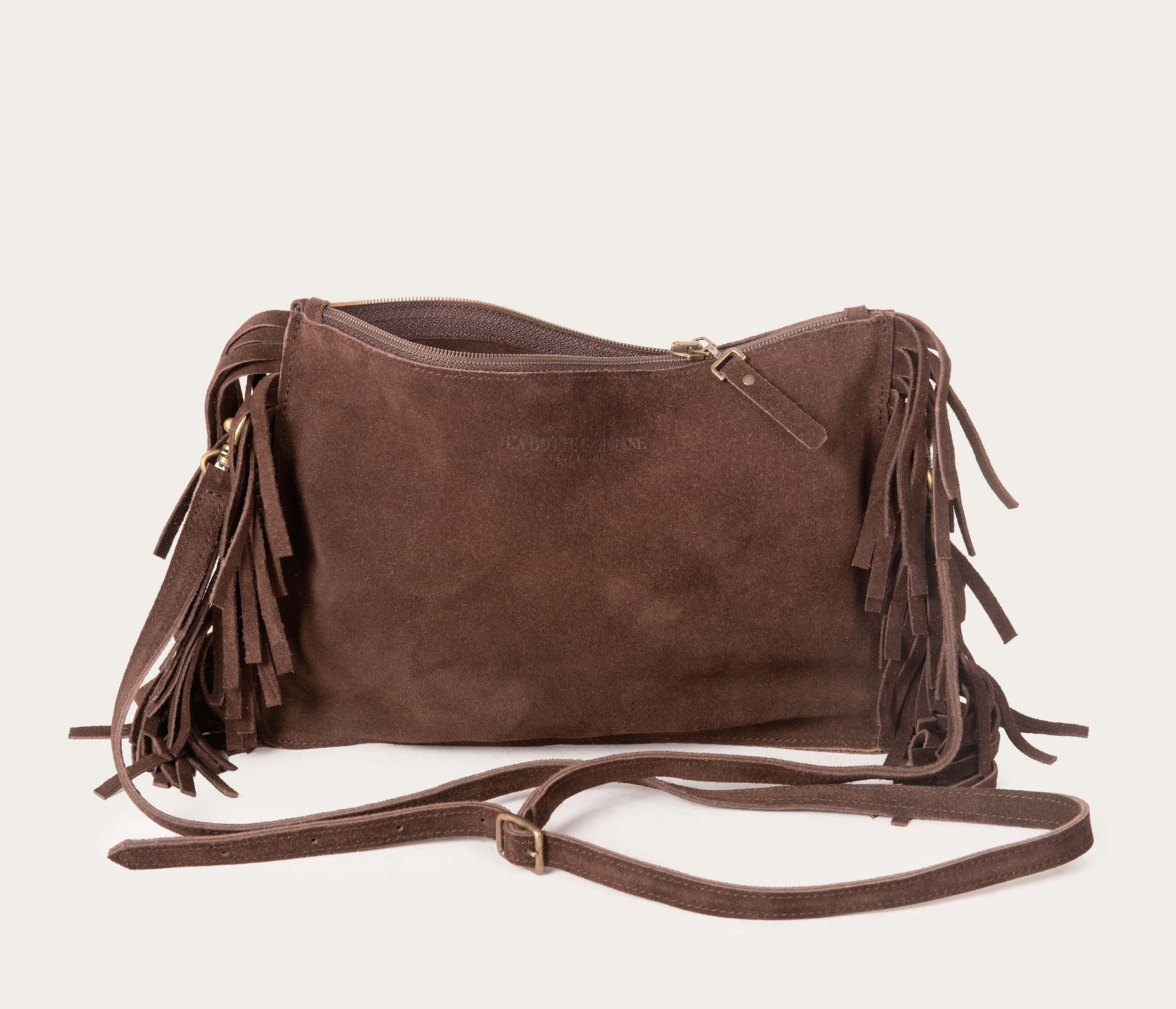 Sac Flo Velours Chocolat