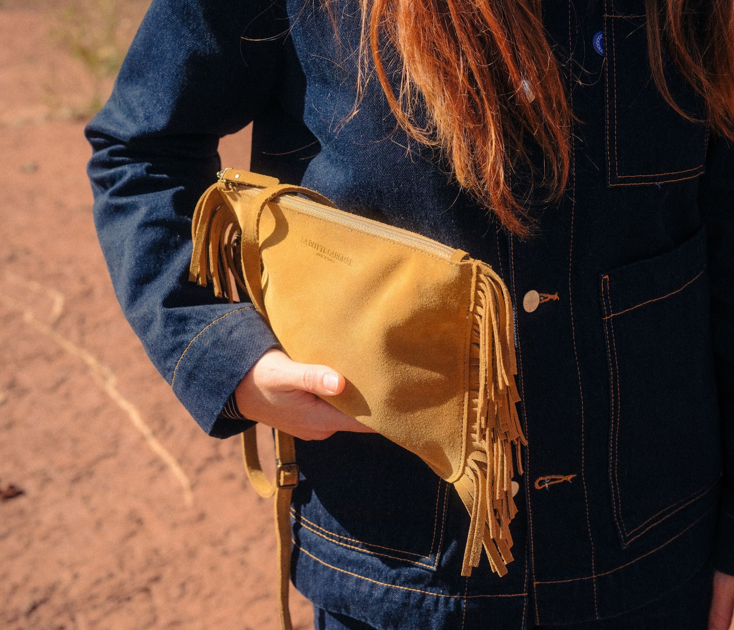 Sac Flo Velours Havane