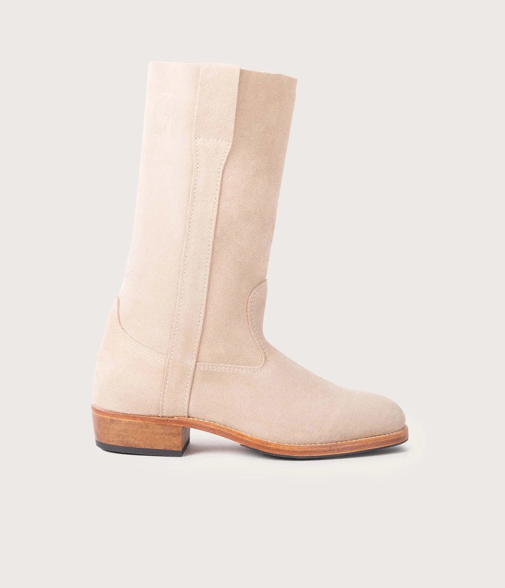 Gaïa Botte Velours Beige