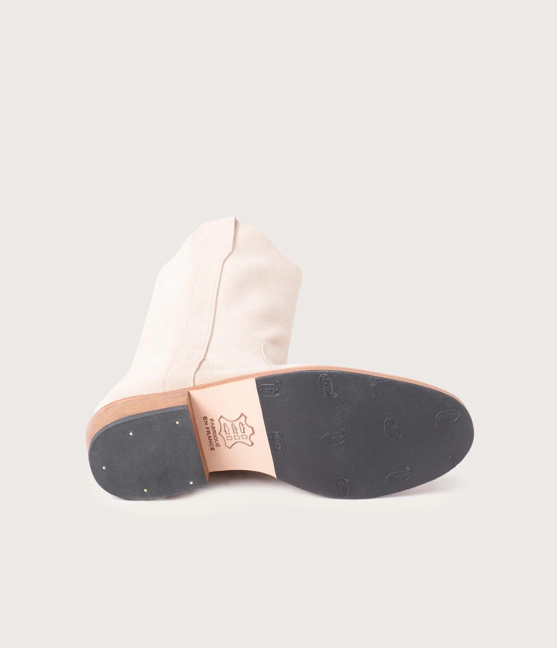 Gaïa Botte Velours Beige