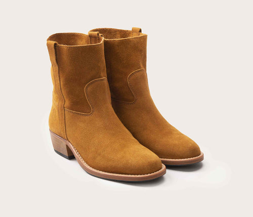Janis Bottine Velours Ecureuil - Prix Doux