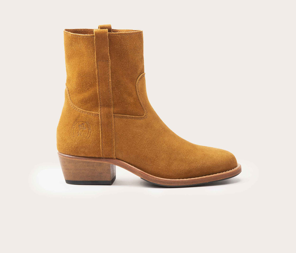 Janis Bottine Velours Ecureuil - Prix Doux