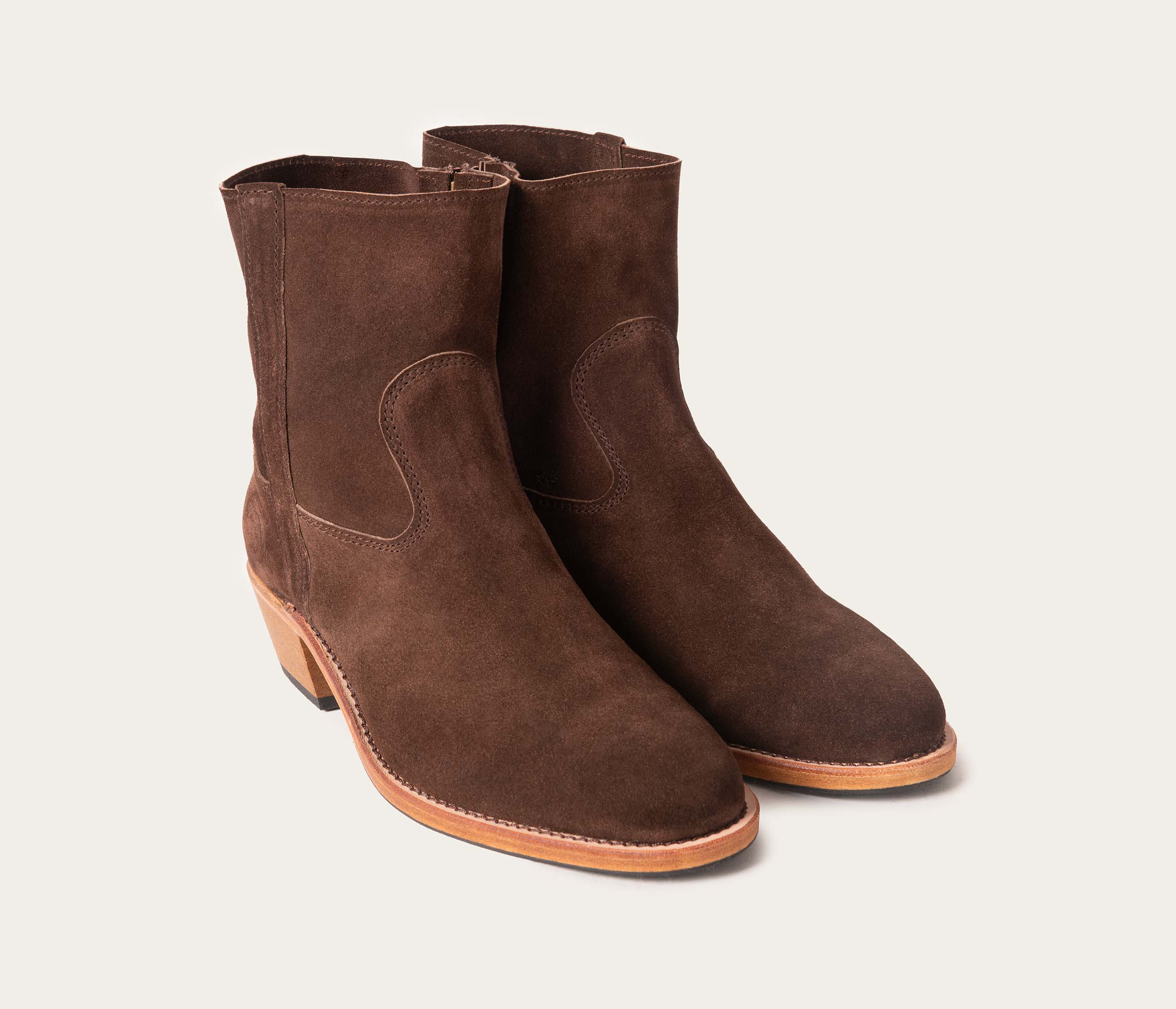 Joy Bottine Velours Chocolat