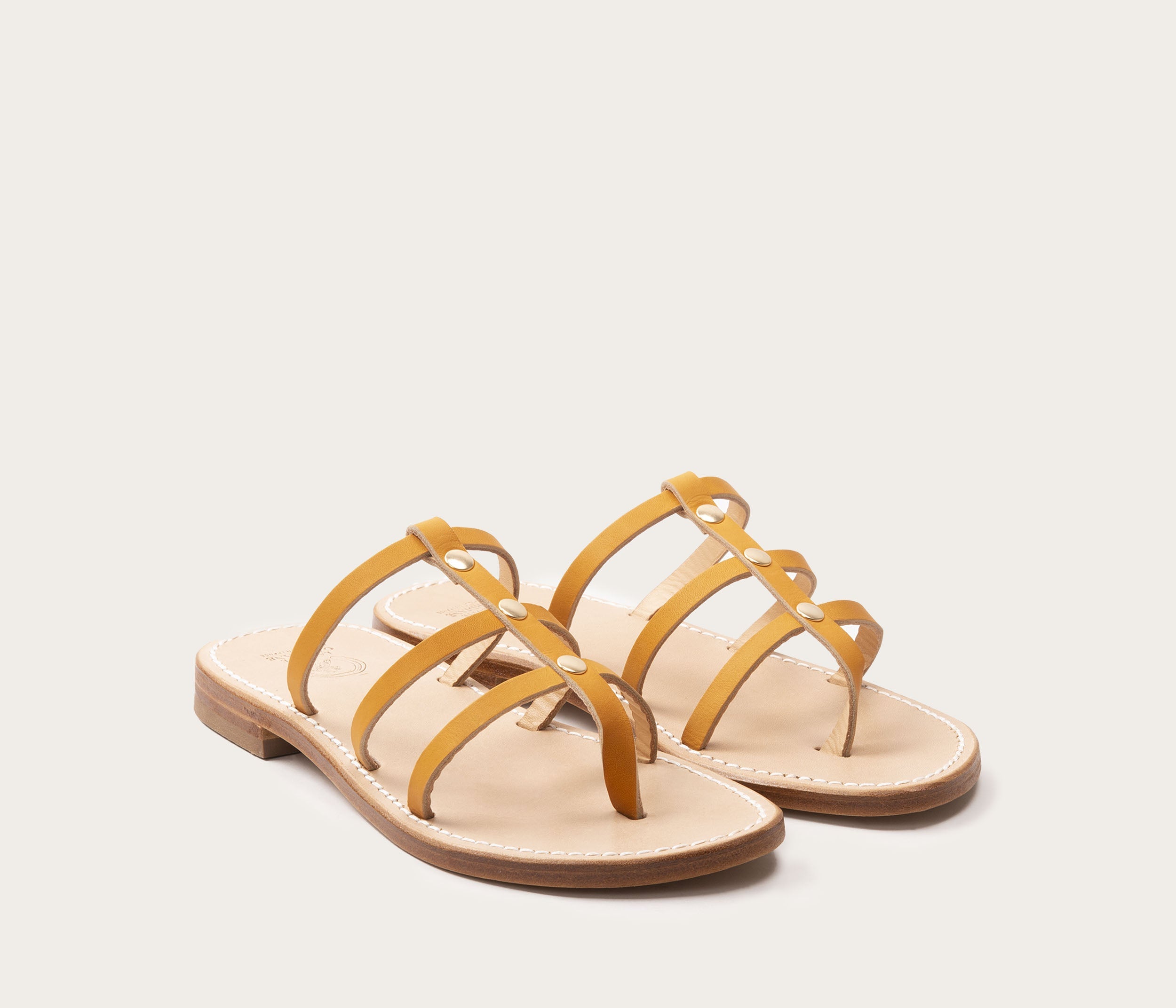 Lunel Sandale Naturel avec Patins - Prix Doux