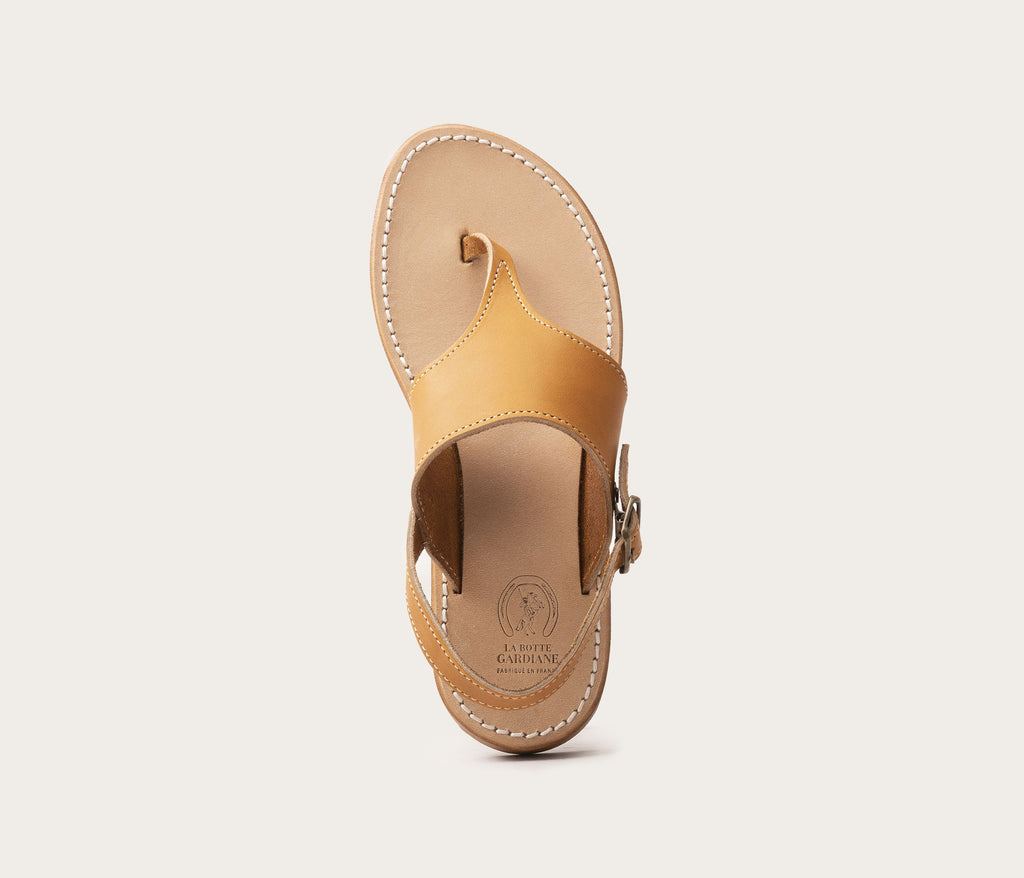 Menton Bride Sandale Naturel - Prix Doux