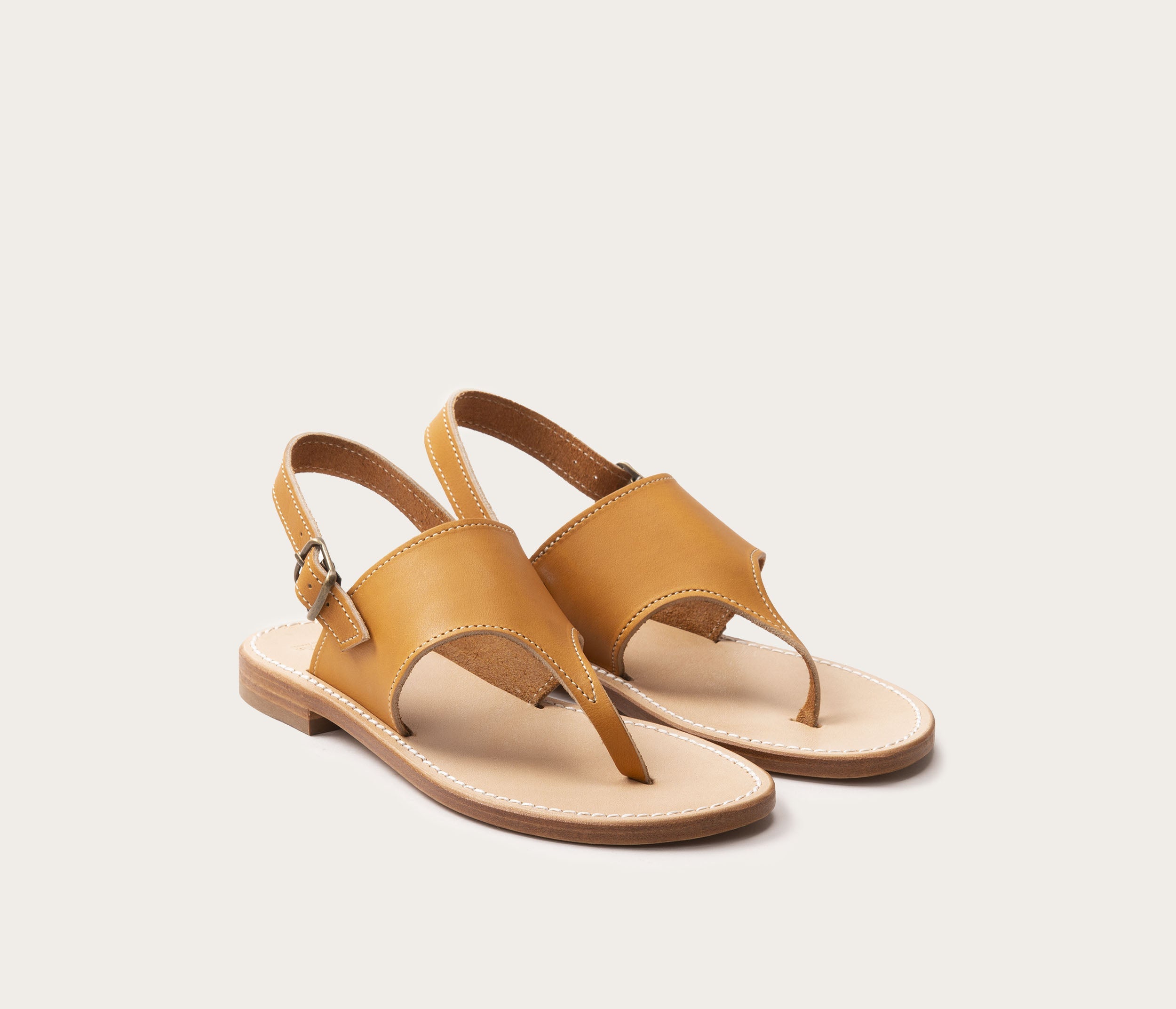 Menton Bride Sandale Naturel - Prix Doux