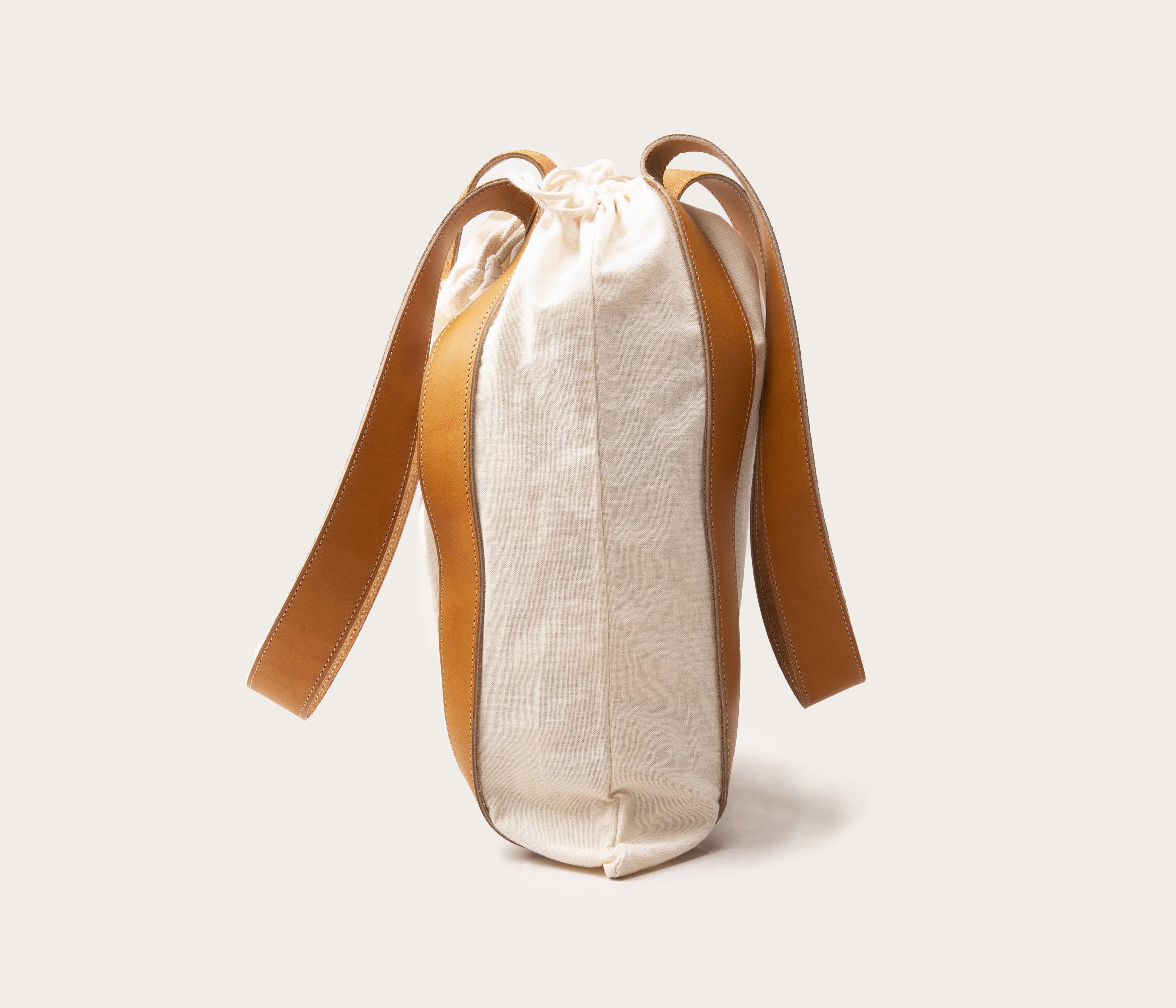 Tote bag Coton & Cuir chêne