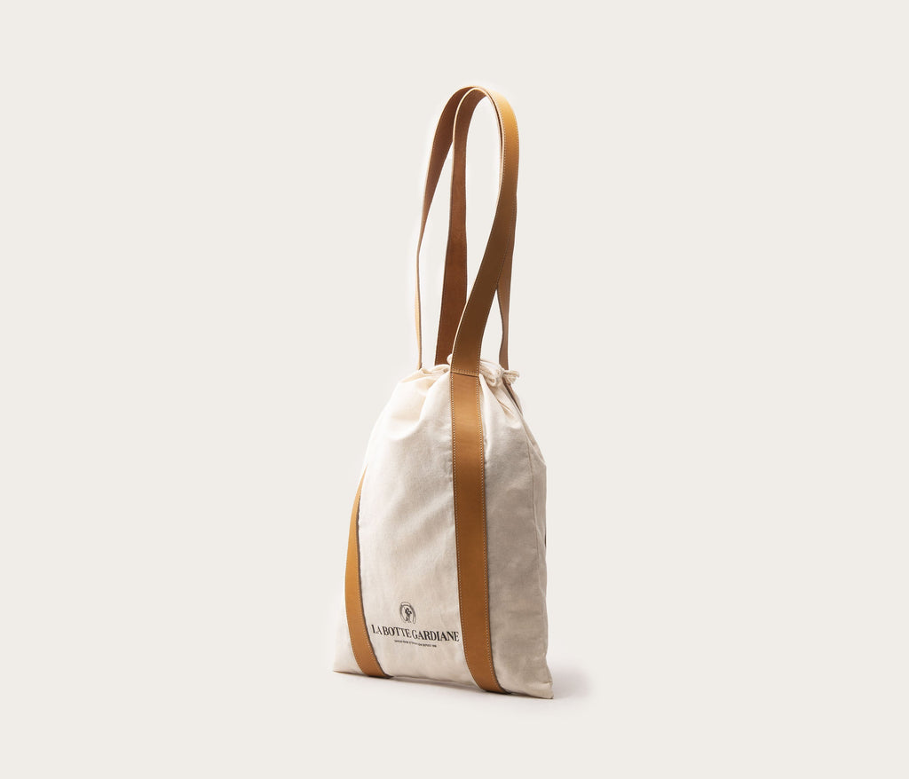 Tote bag Coton & Cuir chêne