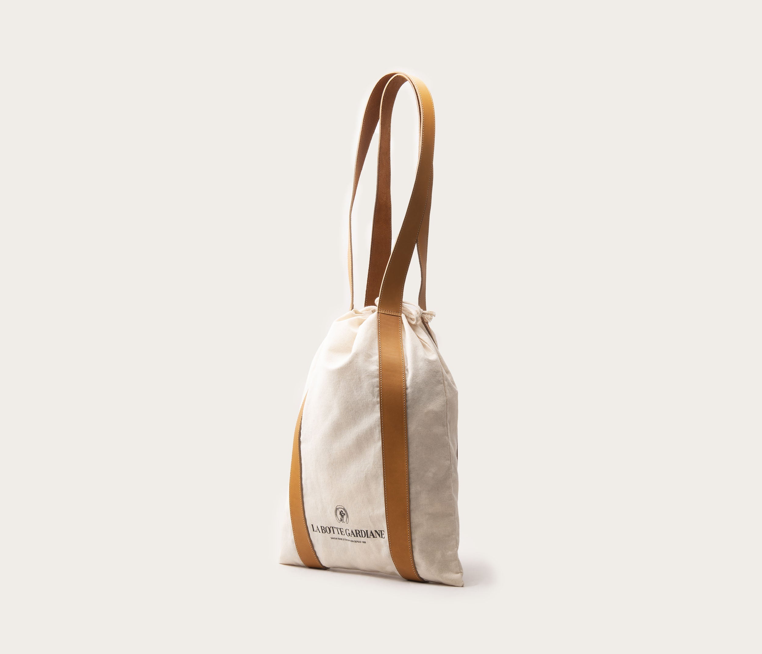 Tote bag Coton & Cuir chêne