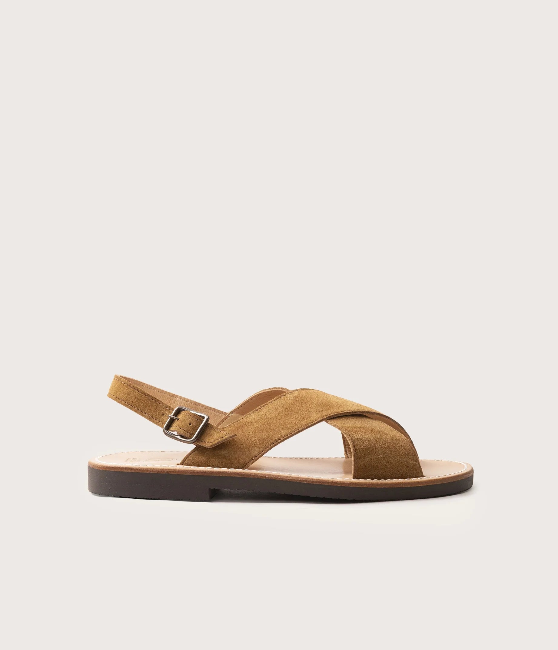 Uzès Sandale Homme Velours Havane