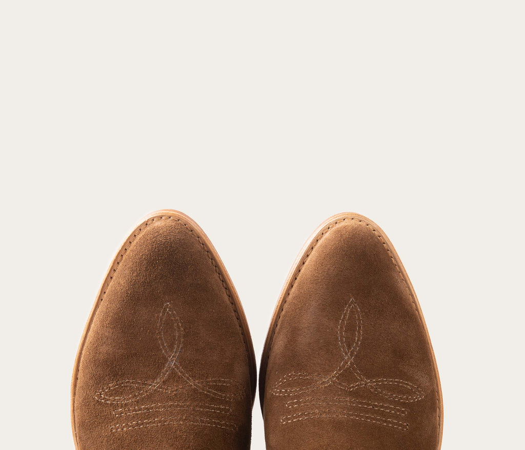 Western Botte Velours Taupe
