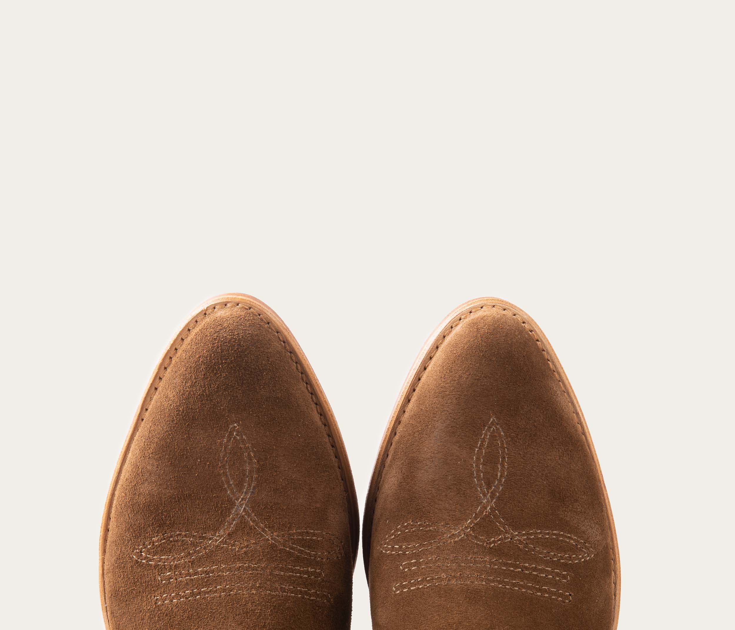 Western Botte Velours Taupe