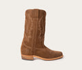 Western Botte Velours Taupe