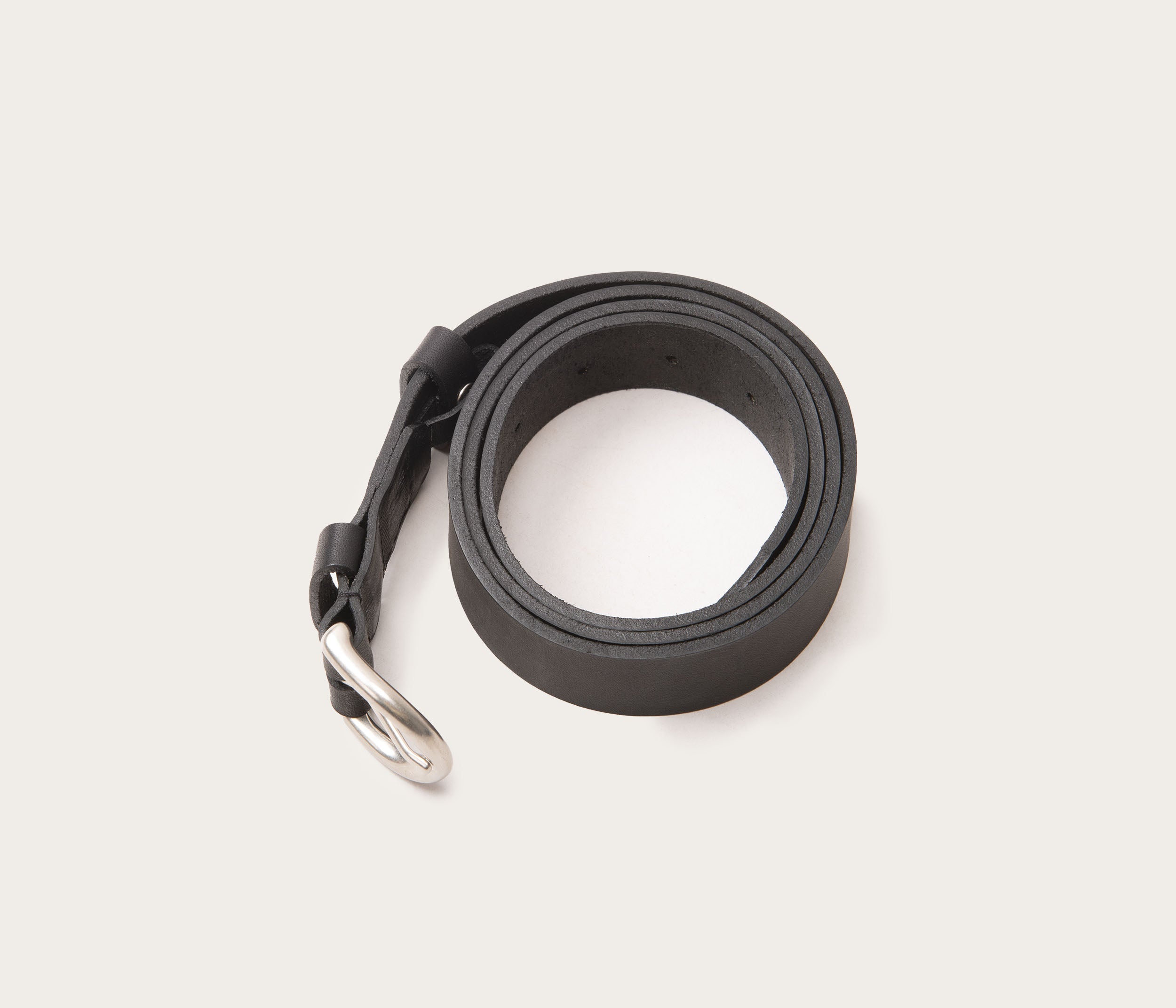 Ceinture 25mm noir boucle argent