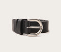 Ceinture 25mm noir boucle argent