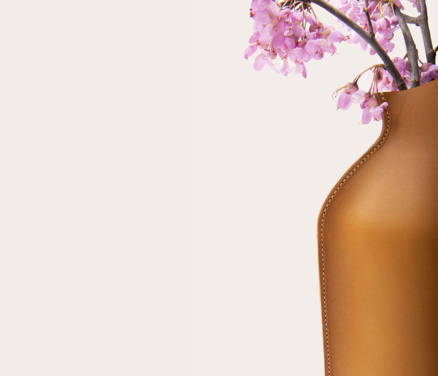 Vase en cuir, Cache-Vase Goulot